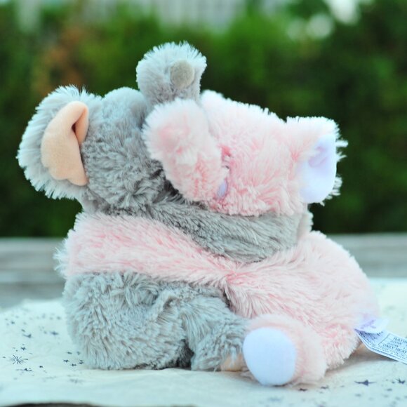 Bundle of two Warmers Two Hugging Love Plush Animals Elephants For a Neck - Picture 7 of 7
